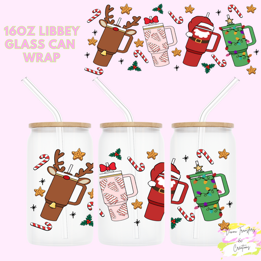 Christmas cups   UV DTF cup wrap