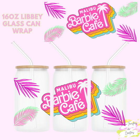 Malibu café   UV DTF cup wrap