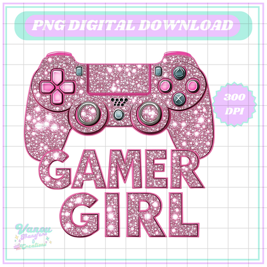 Gamer girl PNG