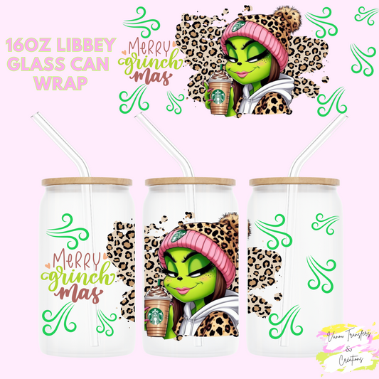 Green mean girl  UV DTF cup wrap