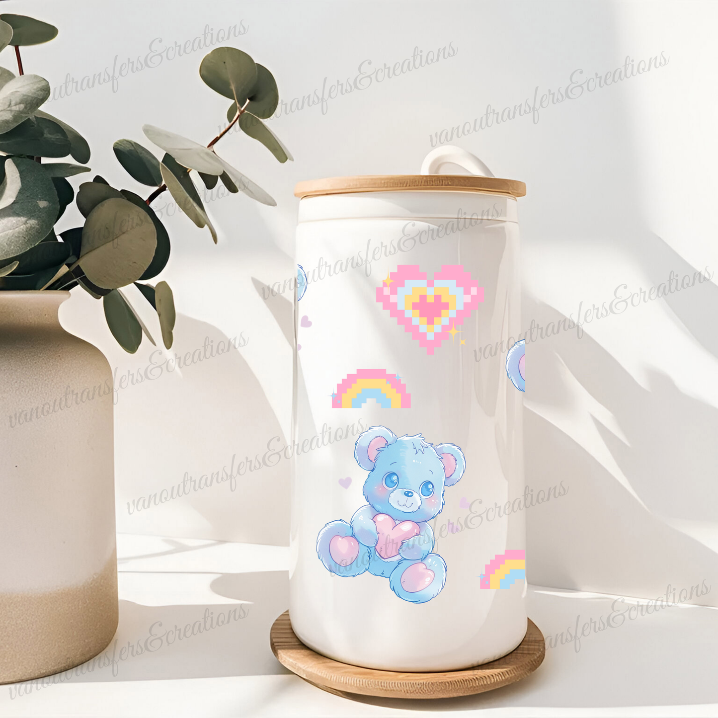 Love bear UV DTF cup wrap