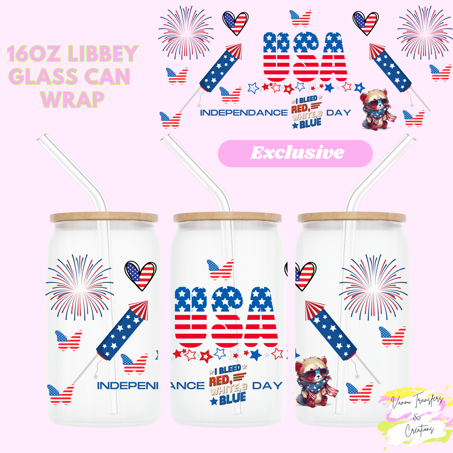 USA UV DTF cup wrap