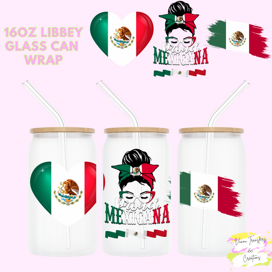 Proud mexicana UV DTF cup wrap