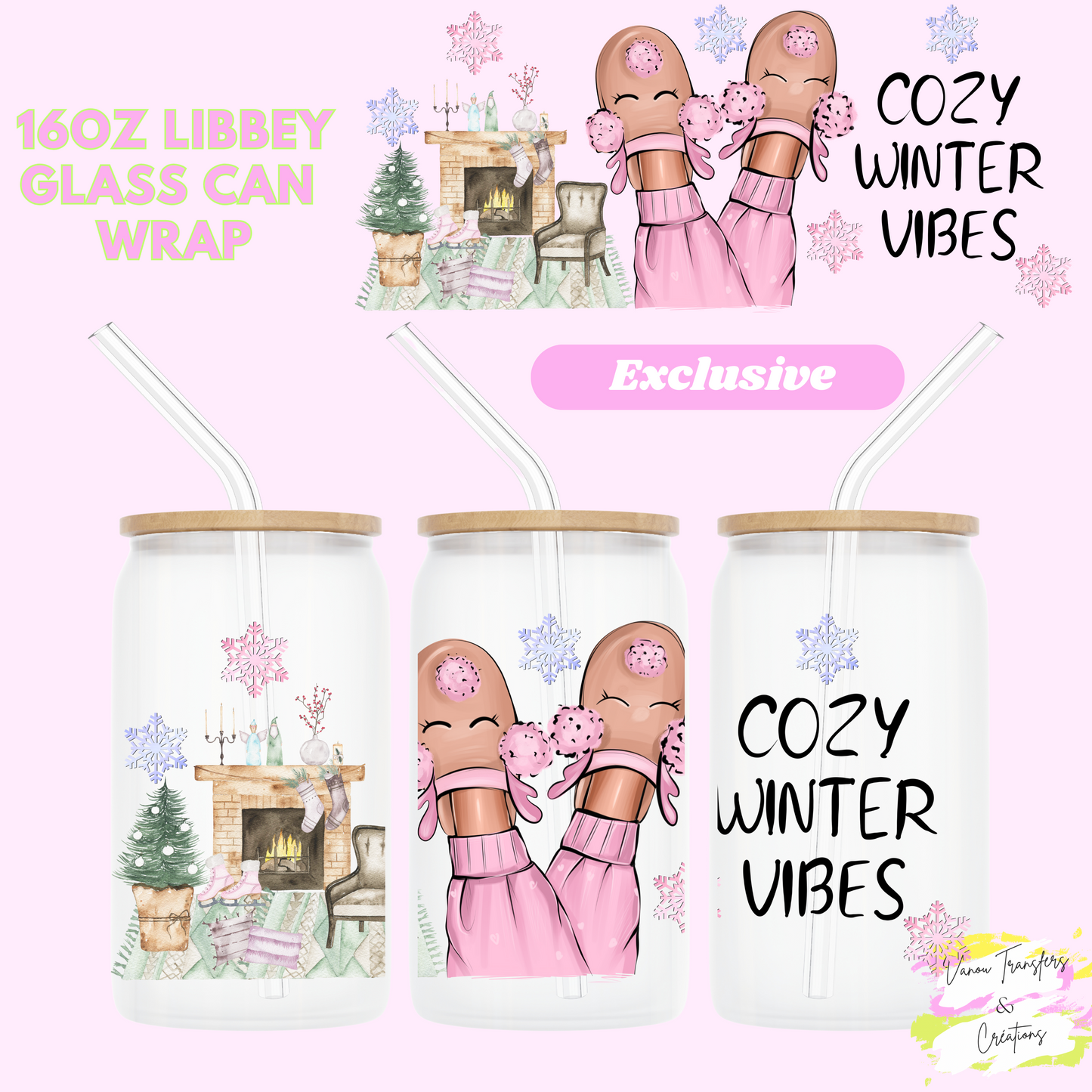 Cozy winter vibes #1 UV DTF cup wrap