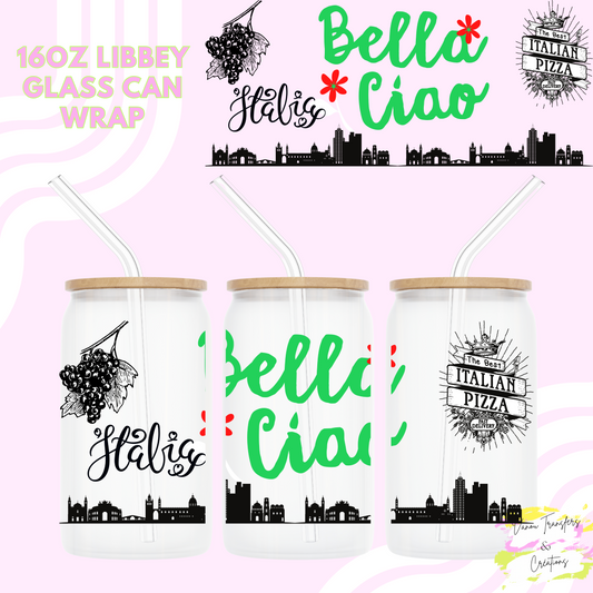 Bella ciao UV DTF cup wrap