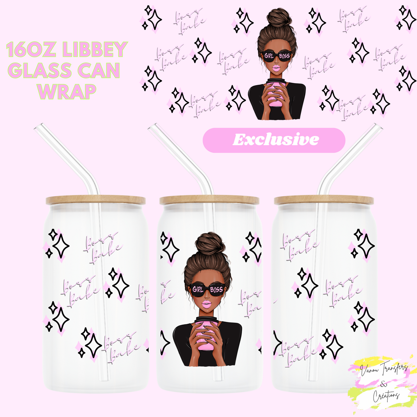 Girl boss #2 UV DTF cup wrap