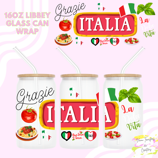 Italia UV DTF cup wrap