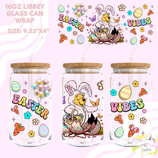 Easter little bear UV DTF cup wrap