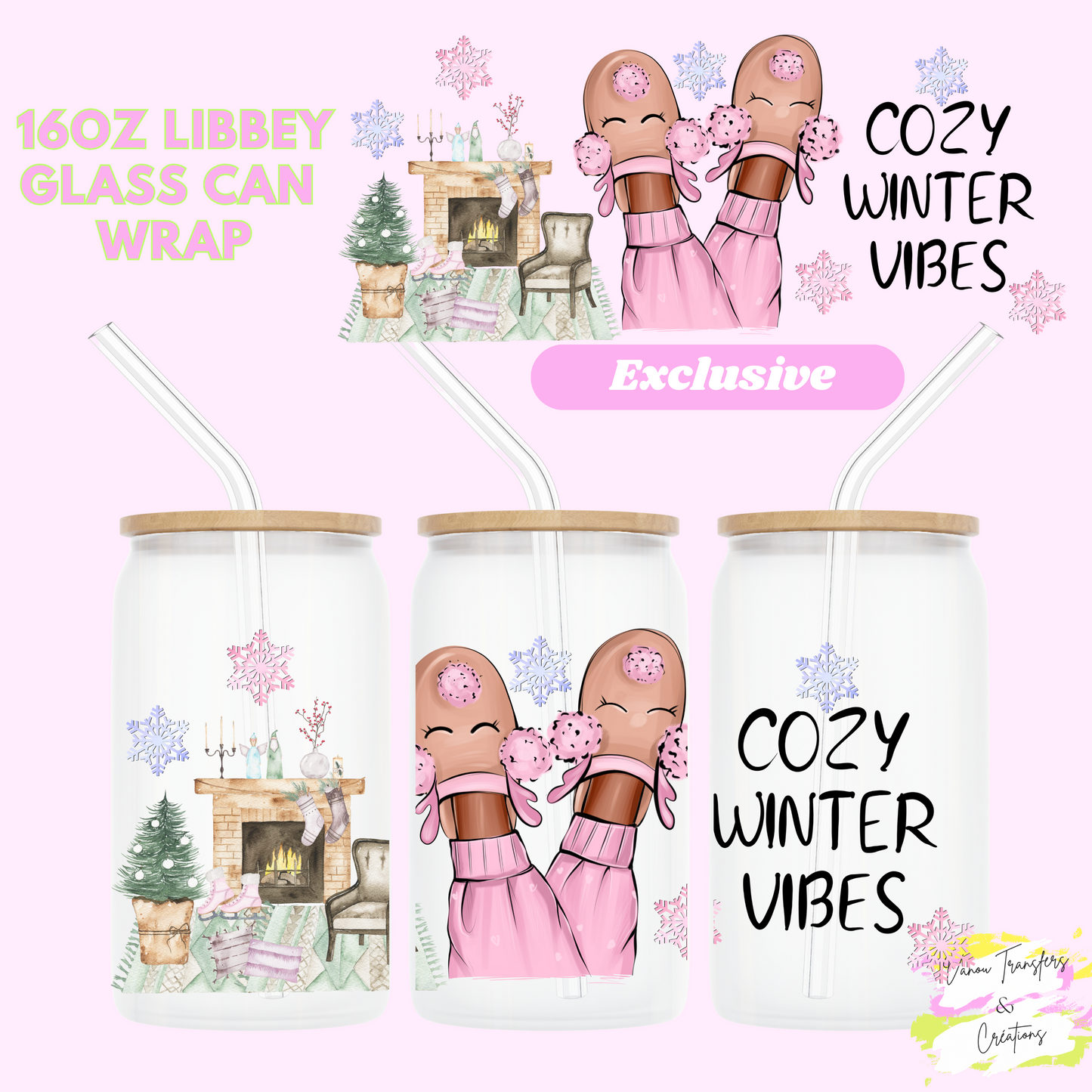 Cozy winter vibes #2 UV DTF cup wrap