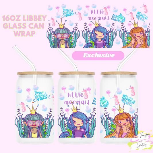 Little mermaid UV DTF cup wrap