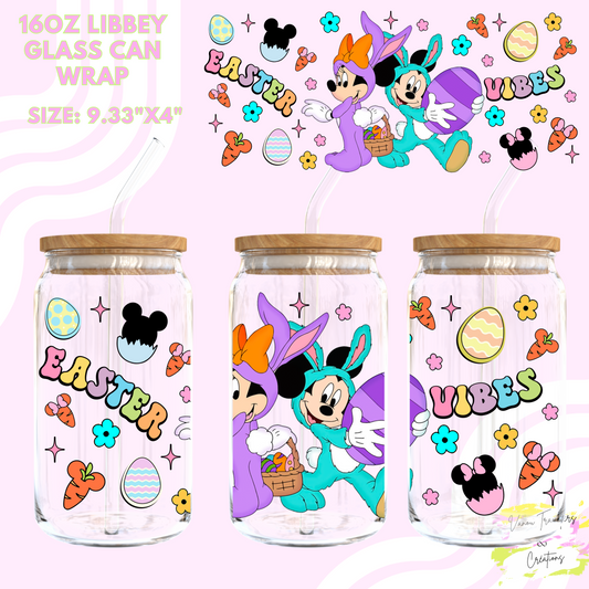 Easter mouse UV DTF cup wrap