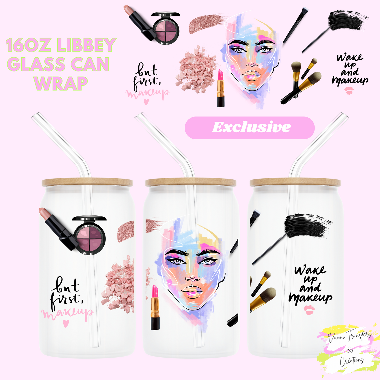 Makeup UV DTF cup wrap