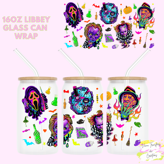 Horror movies UV DTF cup wrap