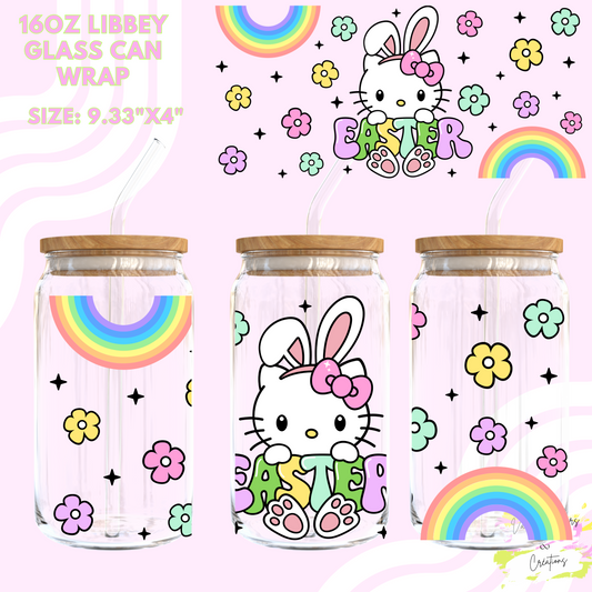 Kawaii bunny UV DTF cup wrap