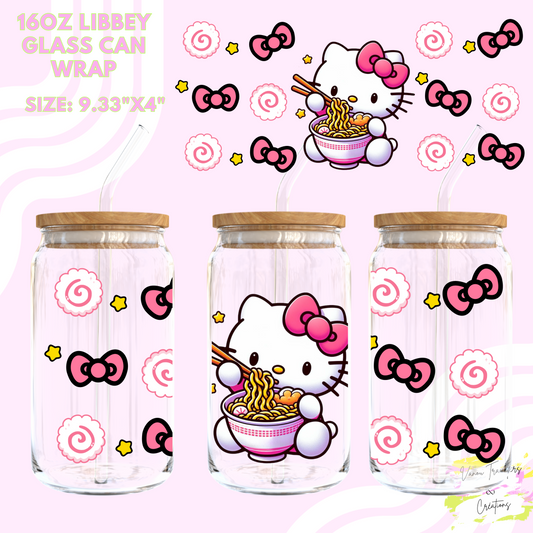 Kawaii kitty UV DTF cup wrap